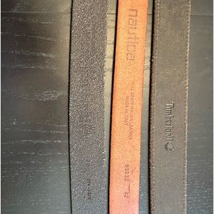 Lot of 3 brown belts.